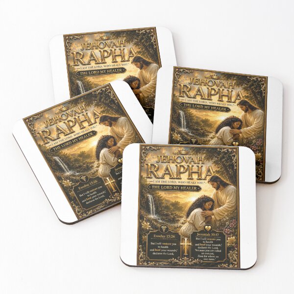 Item preview, Jehovah Rapha – The Lord My Healer | Christian Healing Wall Art designed and sold by KINGDOM GOLD STUDIO.