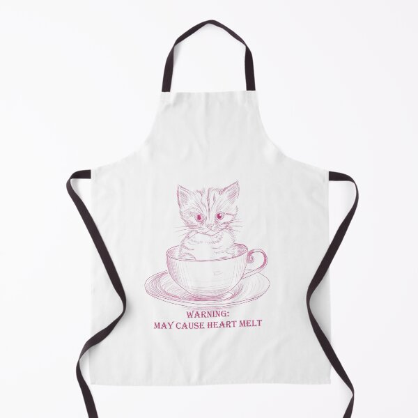 Item preview, Pink May Cause Heart Melt Cute kitten in teacup designed and sold by Anne Londez Studio.