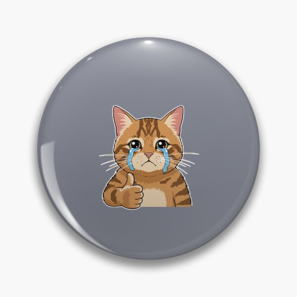 Item preview, Crying Cat Thumbs Up Pet Owner Feline Lover Humor designed and sold by SofiBlair.