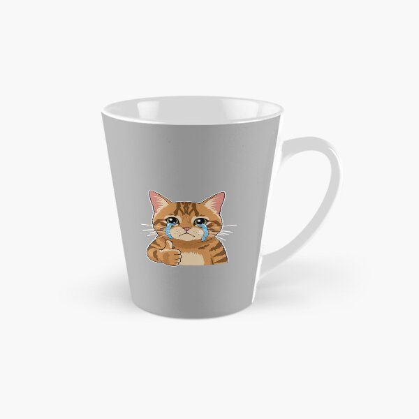 Item preview, Crying Cat Thumbs Up Pet Owner Feline Lover Humor designed and sold by SofiBlair.