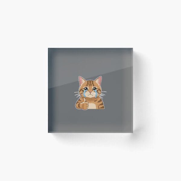 Item preview, Crying Cat Thumbs Up Pet Owner Feline Lover Humor designed and sold by SofiBlair.
