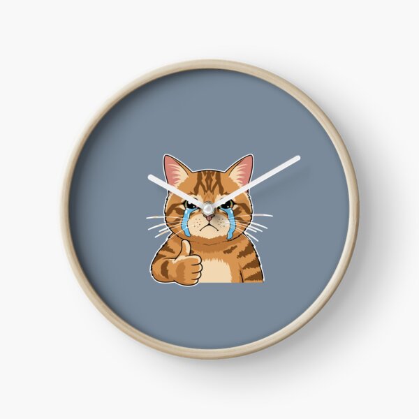 Item preview, Crying Cat Thumbs Up Pet Owner Feline Lover Humor designed and sold by SofiBlair.
