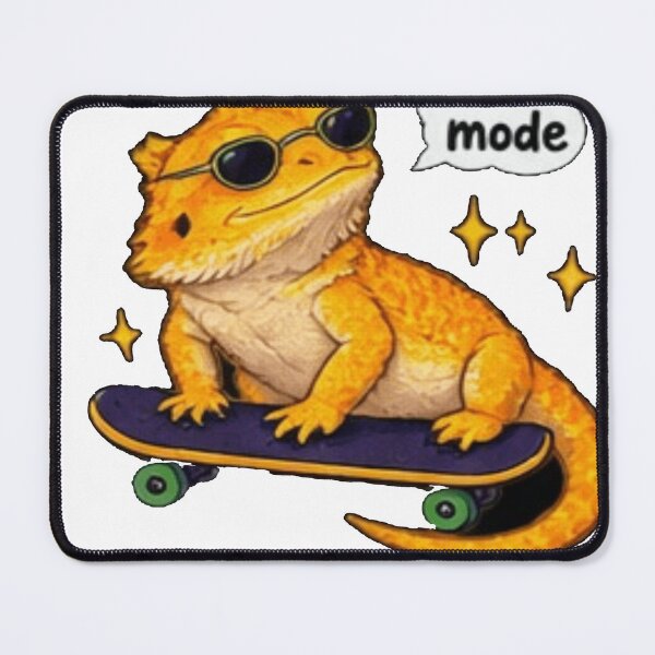 Item preview, Chill Mode Skater Bearded chameleon with Sunglasses designed and sold by Anstickerrr.