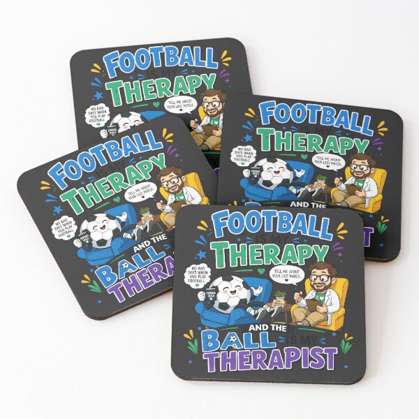 Item preview, Football Is My Therapy Soccer Ball Therapist Humor designed and sold by CloudyCatArt.