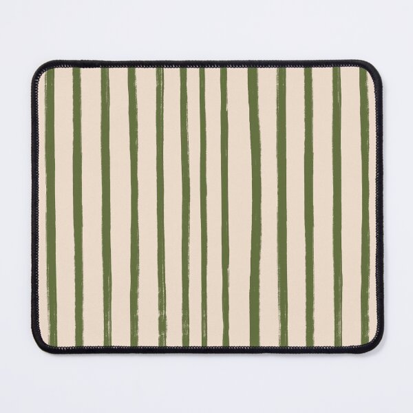 Item preview, Cream with Green Stroke Stripes Pattern designed and sold by OneThreeSix.