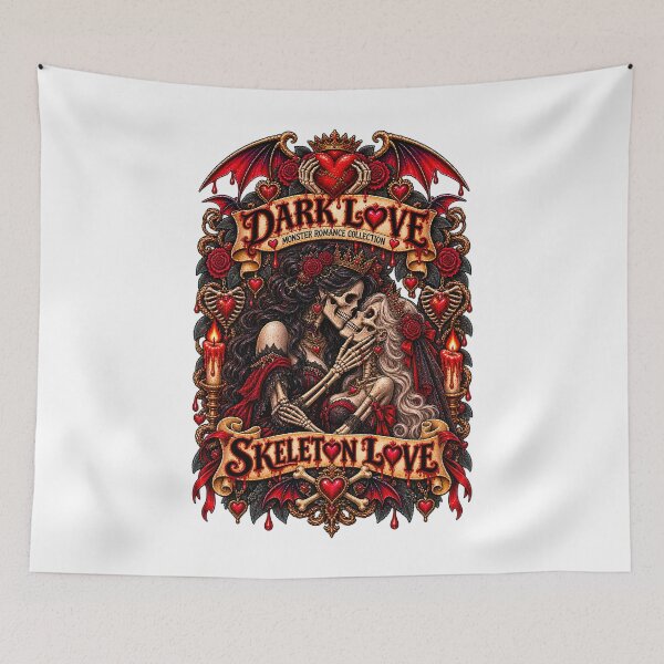 Item preview, DARK LOVE ❤️ - MONSTER ROMANCE COLLETION - SKELETON LOVE - LESBIAN PRIDE designed and sold by WheelieGdArt.