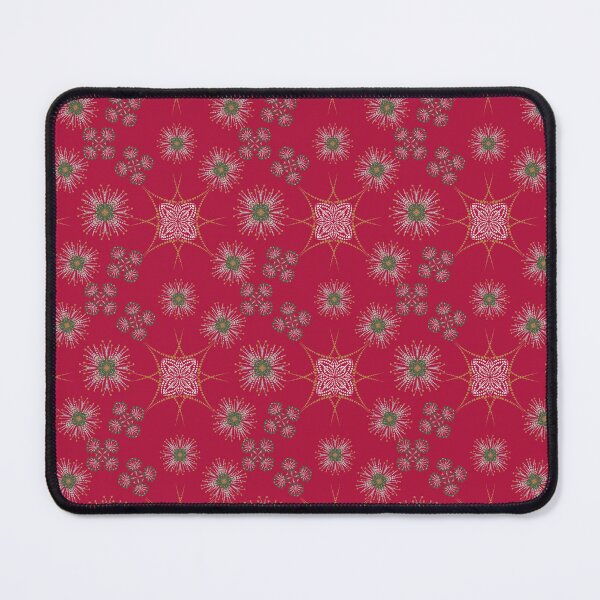 Item preview, Vibrant Red Abstract Starburst and Thai Floral Pattern designed and sold by EWIKA By Ekawit.