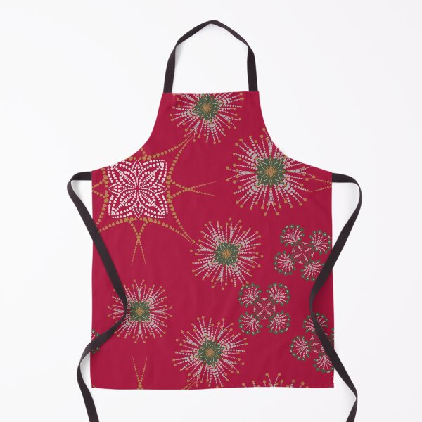 Item preview, Vibrant Red Abstract Starburst and Thai Floral Pattern designed and sold by EWIKA By Ekawit.