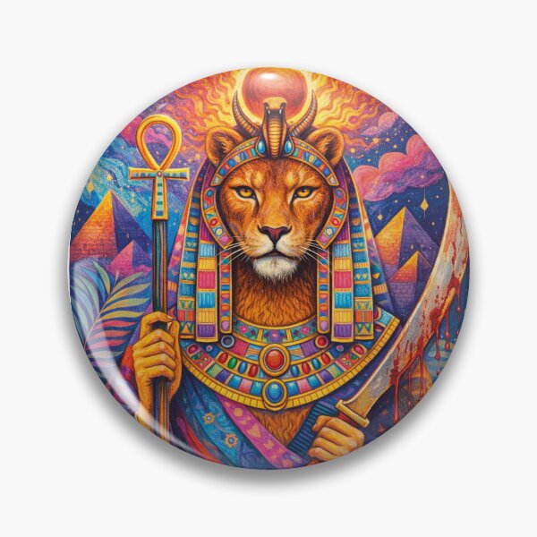 Item preview, Sekhmet – Egyptian Warrior Goddess Painting designed and sold by GalleryKauffeld.