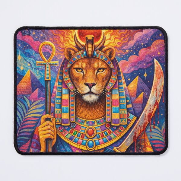 Item preview, Sekhmet – Egyptian Warrior Goddess Painting designed and sold by GalleryKauffeld.