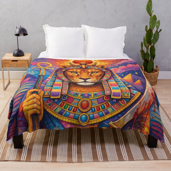 Item preview, Sekhmet – Egyptian Warrior Goddess Painting designed and sold by GalleryKauffeld.