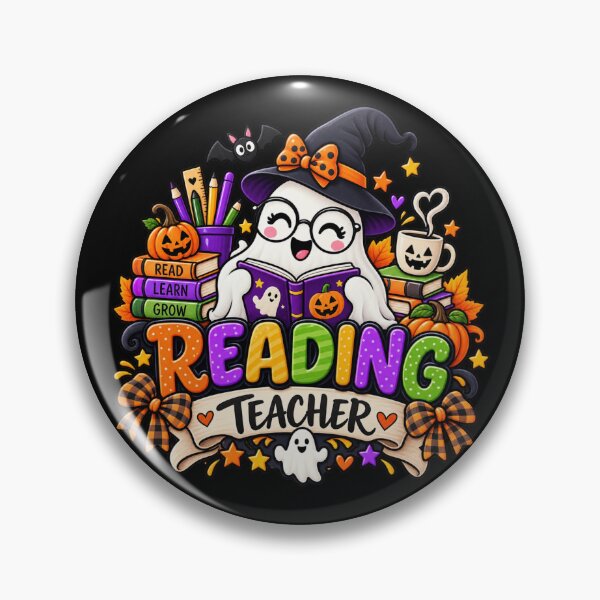 Item preview, Reading Teacher Halloween Gift Cute Ghost Book Style designed and sold by Corvoria.
