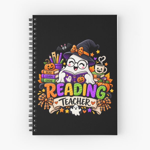 Item preview, Reading Teacher Halloween Gift Cute Ghost Book Style designed and sold by Corvoria.