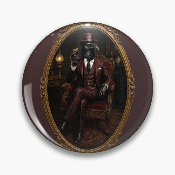 Item preview, Surrealism Victorian Raven Man designed and sold by cbfineart.
