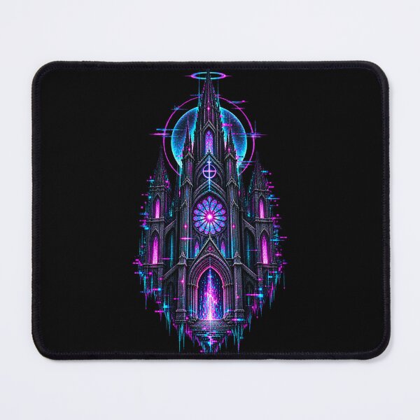 Item preview, Glitch Cathedral – Neon Cyber Occult Architecture designed and sold by JupiterGlitchEmpire.