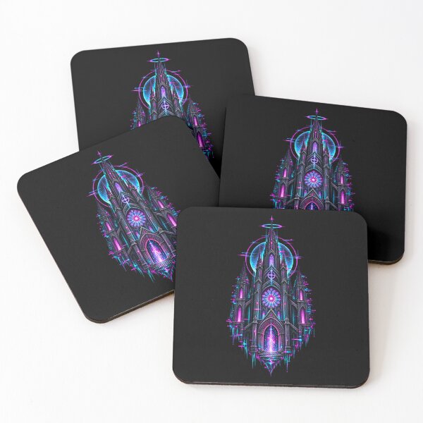 Item preview, Glitch Cathedral – Neon Cyber Occult Architecture designed and sold by JupiterGlitchEmpire.