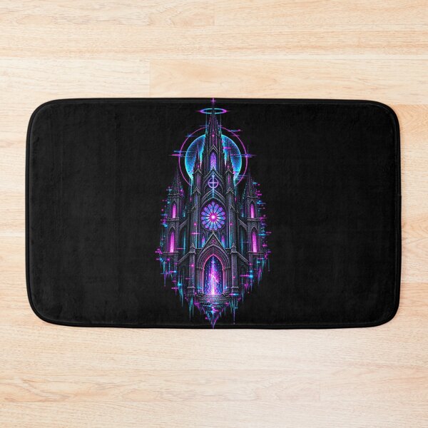 Item preview, Glitch Cathedral – Neon Cyber Occult Architecture designed and sold by JupiterGlitchEmpire.