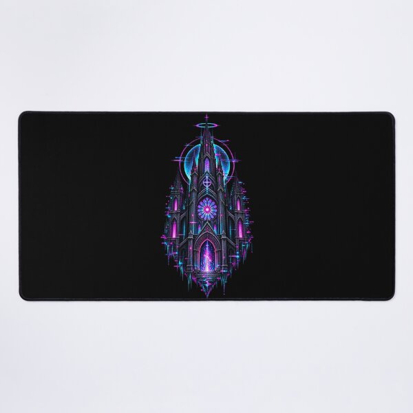 Item preview, Glitch Cathedral – Neon Cyber Occult Architecture designed and sold by JupiterGlitchEmpire.