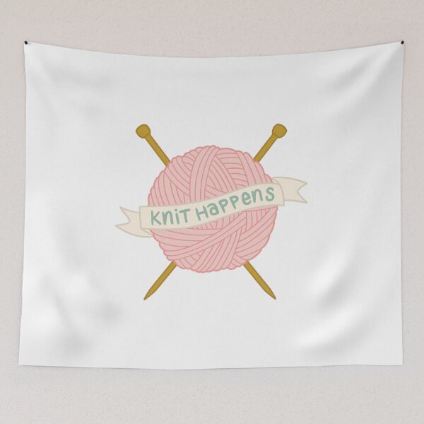 Item preview, Knit Happens - pink designed and sold by OHBOY! Handmade.