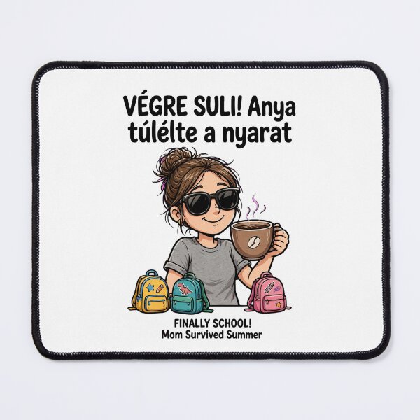 Item preview, Finally School Mom Survived Summer - Funny Back To School Mom Shirt designed and sold by Csaba1983.