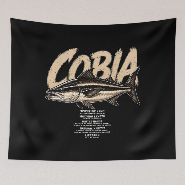 Item preview, Detailed Cobia Fish Design for Anglers and Ocean Lovers designed and sold by rafaeltto.