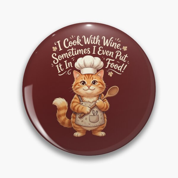 Item preview, Fun pet art: cute chef cat cooking with wine designed and sold by FootprintofLove.