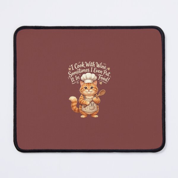 Item preview, Fun pet art: cute chef cat cooking with wine designed and sold by FootprintofLove.