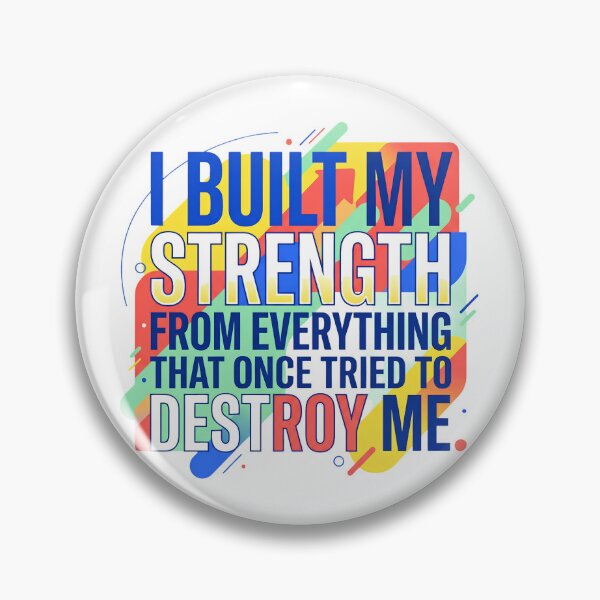 Item preview, “I built my strength from everything that once tried to destroy me.” - Typographic Quote designed and sold by Firmansyahnw.
