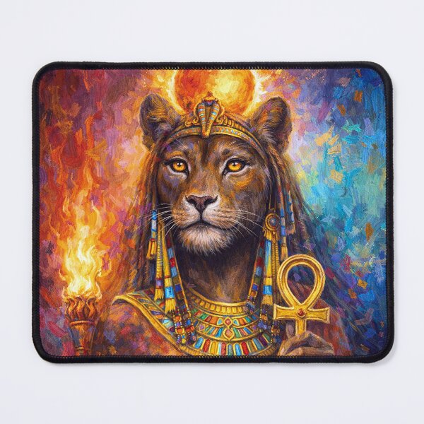 Item preview, Sekhmet – Egyptian Lioness Goddess Painting designed and sold by GalleryKauffeld.