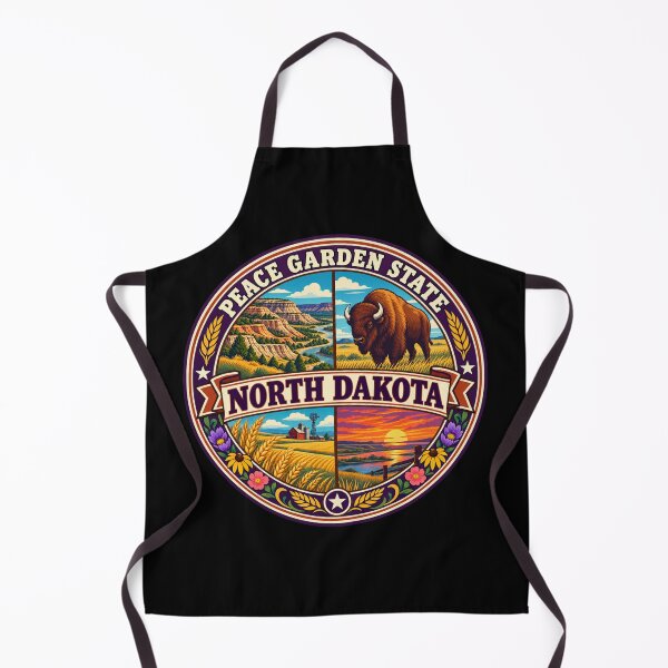 Item preview, North Dakota Peace Garden State Vintage Travel Souvenir designed and sold by DreamLayerStudio.