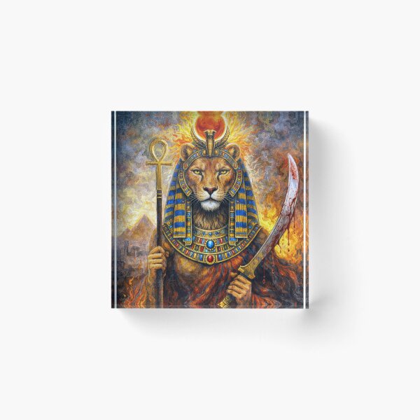 Item preview, – Lioness Goddess of Ancient Egypt Painting designed and sold by GalleryKauffeld.