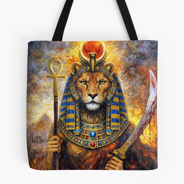 Item preview, – Lioness Goddess of Ancient Egypt Painting designed and sold by GalleryKauffeld.