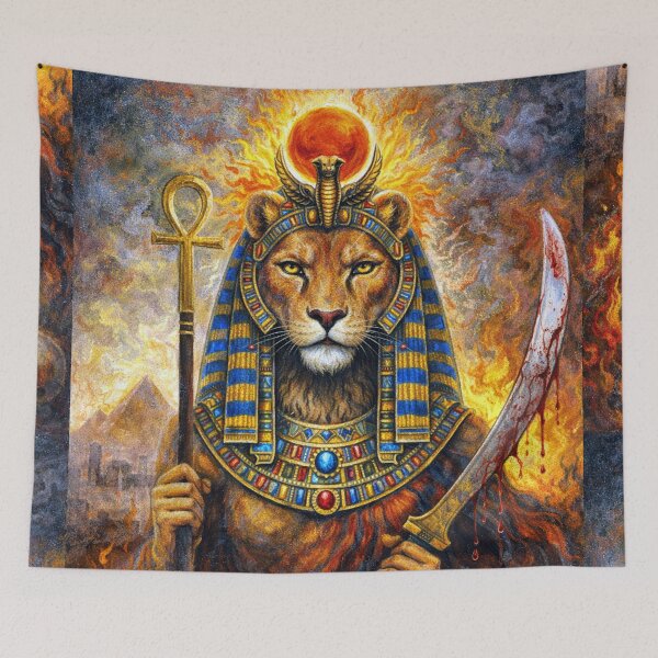 Item preview, – Lioness Goddess of Ancient Egypt Painting designed and sold by GalleryKauffeld.