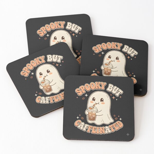 Item preview, Spooky But Caffeinated Cute Ghost Iced Coffee Halloween designed and sold by eihabo.