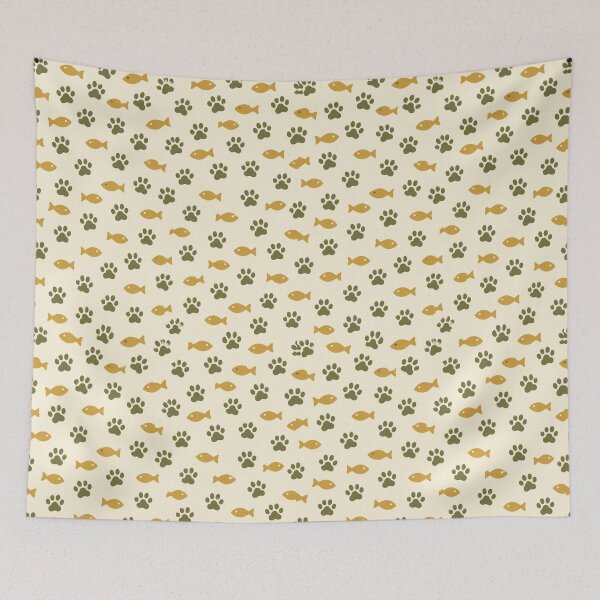 Item preview, Paw Print and Fish Seamless Pattern Dog Fishing Design designed and sold by Rod & Retriever.