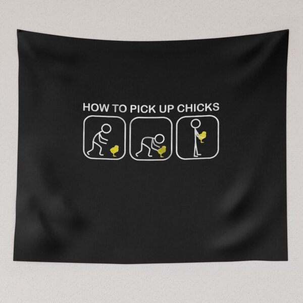 Item preview, How to Pick Up Chicks – Funny Chicken Lover & Pickup Humor art designed and sold by roartusa.