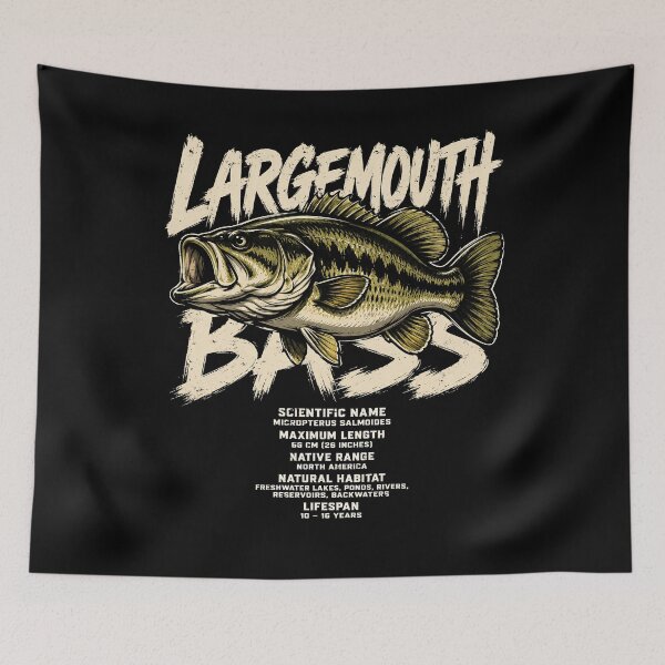 Item preview, Large Mouth Bass Vintage Illustration designed and sold by rafaeltto.