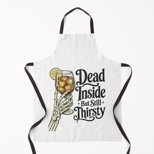 Item preview, Funny Skeleton Hand Dead Inside But Still Thirsty Quote designed and sold by digital.stickerperso.com.