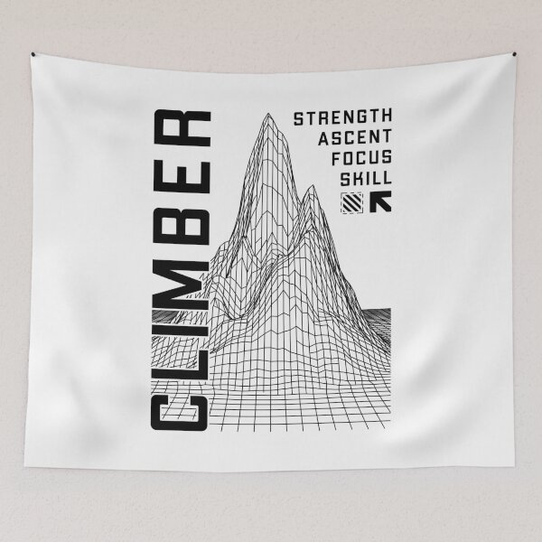 Item preview, Rock Climbing Climber Mountain Peak Computer Wireframe designed and sold by GrandeDuc.