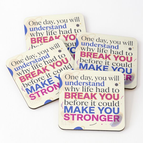Item preview, “One day, you will understand why life had to break you before it could make you stronger.” -  Typographic Quote designed and sold by Firmansyahnw.