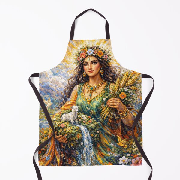 Item preview, Spenta Armaiti – Zoroastrian Goddess Painting designed and sold by GalleryKauffeld.