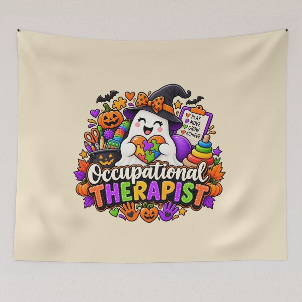 Item preview, Occupational Therapist Halloween Gift Cute Ghost Therapy Style designed and sold by Corvoria.