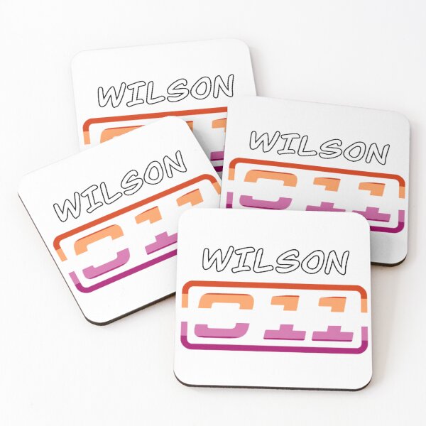 Item preview, 911 Wilson nametag - Lesbian // WLW flag - compatible with stickers and magnets designed and sold by Chaoticviper.
