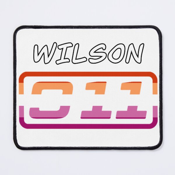 Item preview, 911 Wilson nametag - Lesbian // WLW flag - compatible with stickers and magnets designed and sold by Chaoticviper.