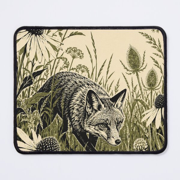 Item preview, Fox Between the Tall Flowers designed and sold by DrizzyV.