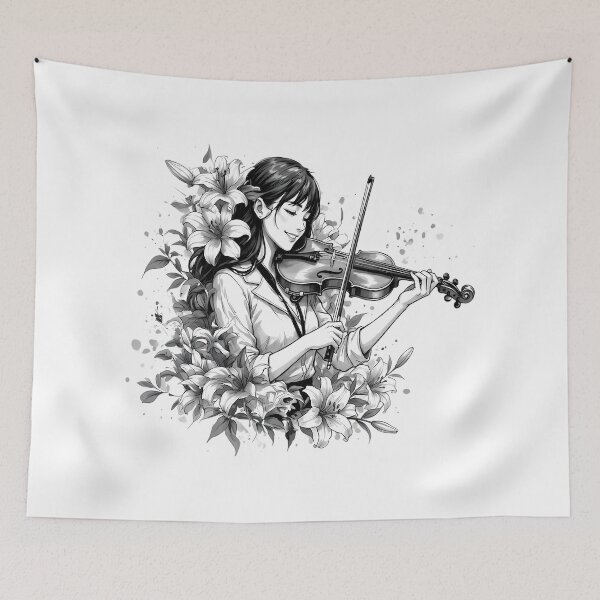 Item preview, Violinist Among Flowers – Music is Power     designed and sold by Art-Arcade6.