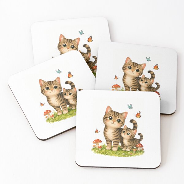 Item preview, Whimsical Tabby Kittens - Milo and Simba designed and sold by TraceyAB7.