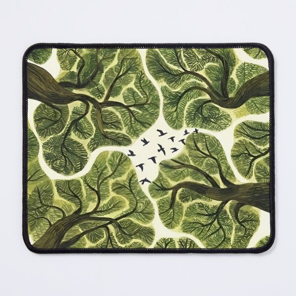Item preview, A Serene Canopy of Life: An Artistic Exploration of Nature’s Interconnectedness Illustrated Through Lush Green Foliage and Soaring Birds Against a Whispering Background designed and sold by Matt_Smith.