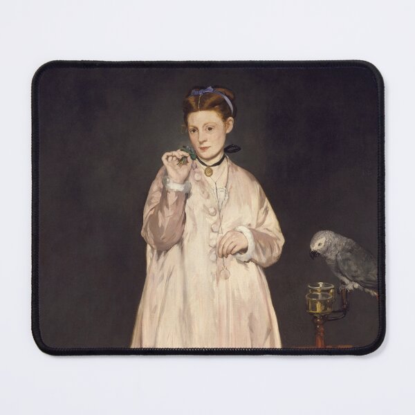 Item preview, WOMAN WITH A PARROT BY ÉDOUARD MANET (1866) designed and sold by humbleserf.