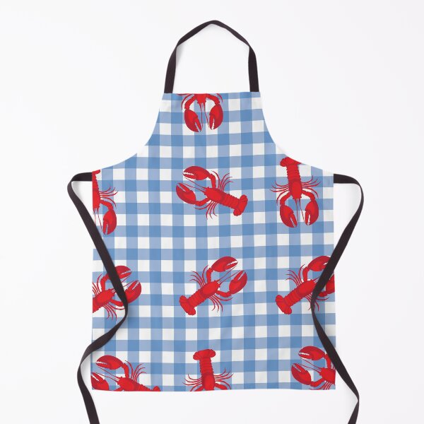 Item preview, Blue Gingham Lobster Pattern designed and sold by Kenedi   McDonald.